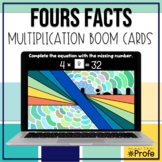 Multiplication facts fours (4s) Boom Cards™ | Digital activity