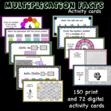 Multiplication facts practice-Activity cards (printable an