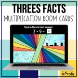 Multiplication facts threes (3s) Boom Cards™ | Digital activity