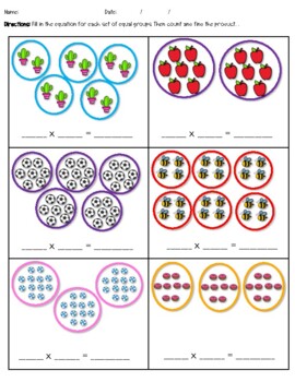 multiplication for equal groups by elena prince tpt