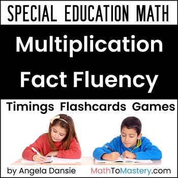 Preview of Multiplication Fact Fluency Timed Tests, Flashcards, Games, SpEd Math 3rd Grade