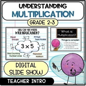 Preview of Multiplication google slides review for 3rd grade