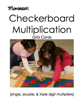 Preview of Montessori Checkerboard Multiplication (Advanced)