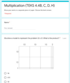 Multiplication in 1 and 2 Step Problems Digital Quiz
