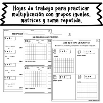 Multiplication in Spanish for Google Classroom - Multiplicación | TpT