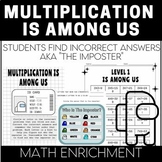 Multiplication is Among Us Math Game Enrichment Eureka Gra