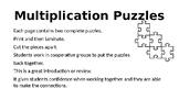 Multiplication number puzzles