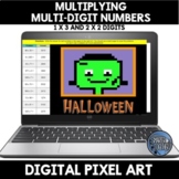 Multiplication of 2 by 2 and 1 by 3 Digits Halloween Digit
