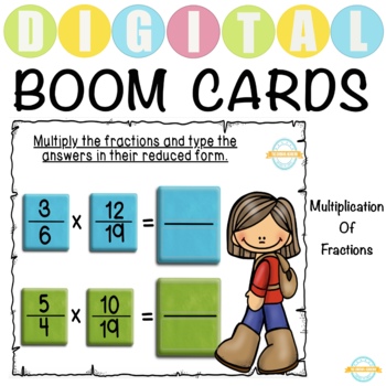 Preview of Multiplication of Fractions - Boom Cards™