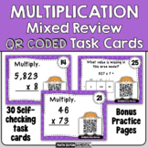 Multiplication of Greater Numbers Review with Self-checkin