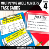 Multiplication of Whole Numbers Task Cards 4th Grade Math Centers