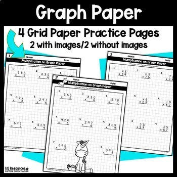 multiplication practice on graph paper with multi digit problems free