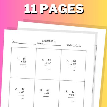 Preview of Multiplication operations for 4th 5th 6th grade