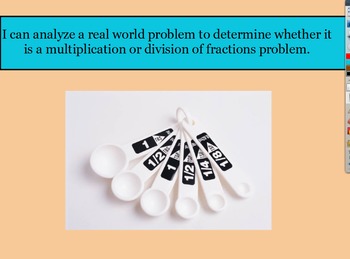 Preview of 5.NF.6 & 5.NF.7 Multiplication or division of fractions mixed review lesson FLIP