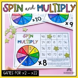 Multiplication spinner games | Times table games x2-x12
