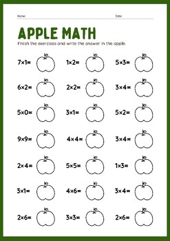 Preview of Multiplication table for children