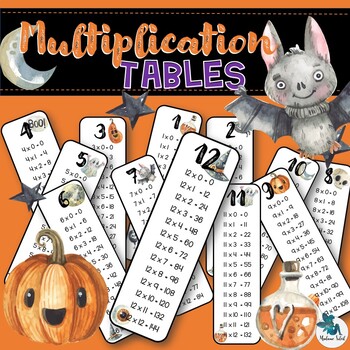Preview of Multiplication tables Halloween theme