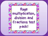 Multiplication (times tables), division and fractions huge