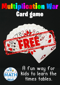 Preview of FREE - Multiplication war - Card game - EN ES