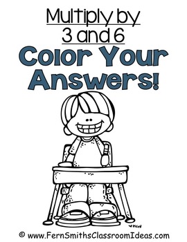 3rd Grade Go Math Chapter Four 4 3 Color By Numbers Multiply With 3 And 6