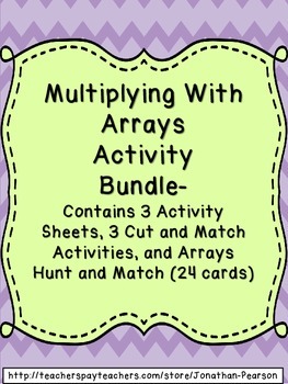 Preview of Multiplication with Array Activity Bundle - 3 Activities Perfect for Centers