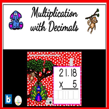 Preview of Multiplication with Decimals BOOM CARDS