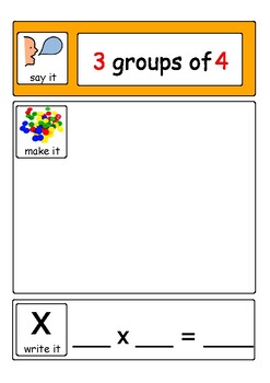 Preview of Multiplication with Equal Groups / Arrays - using counters