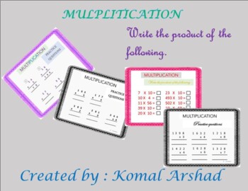 Preview of Multiplication (with practice questions.)