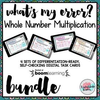 Preview of Multiplication with the Area Model Activities Boom Cards BUNDLE