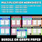 Multiplication with without Regrouping Worksheets on Graph