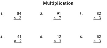 multiplication without regrouping worksheets individualized math