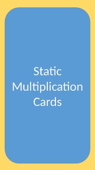 Preview of Multiplication without regrouping / multiplication Cards