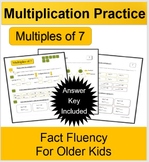 Multiplication Groups of 7 Fact Fluency Guided Practice *Set 1*