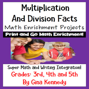 Preview of Multiplication and Division Projects, Creative Fun "Math Fact" Projects