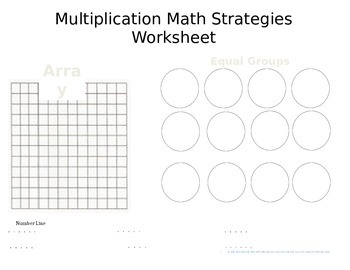 Preview of Multiplication/Division Math Strategy Worksheet