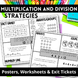 Multiplication and Division Strategies Charts, Worksheets 