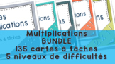 Multiplications 135 cartes à tâches - Bundle