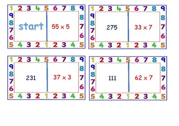 Preview of Multiplications - 2 digt numbers x 1 digit number - Dominoes