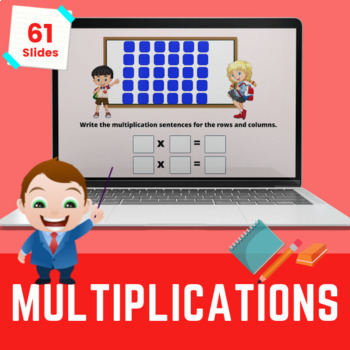 Preview of Multiplications Interactive Activities with Flashcards and Classroom Poster