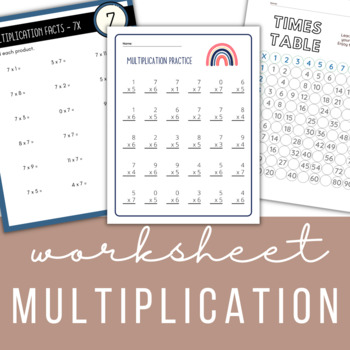 Preview of Multiplications Worksheets and Times Tables