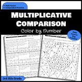 Multiplicative Comparison Color By Number - Gumball Machine