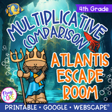 Multiplicative Comparison - 4th Grade Math Escape Room - Multiplication Practice