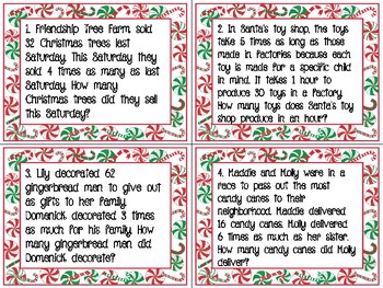 Multiplicative Comparison Task Cards by Jessica Hughes | TpT