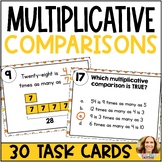 Multiplicative Comparisons Task Cards with Models and Word