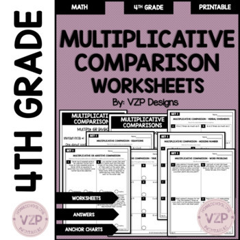 Preview of Multiplicative Comparisons Worksheets