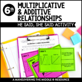 Multiplicative and Additive Relationships Error Analysis Activity