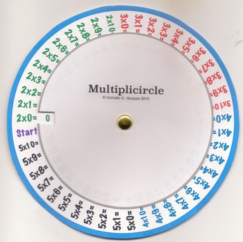 Preview of Multiplication Wheel Basic Math Facts Memorization Review Common Core