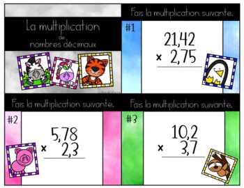 Preview of Multiplier des nb. décimaux (Cartes à tâches)