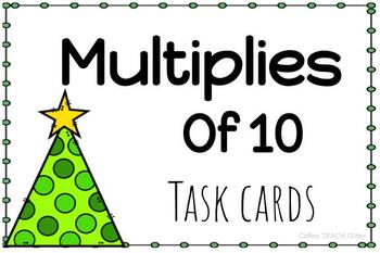 Preview of Multiplies of 10 TASK CARDS