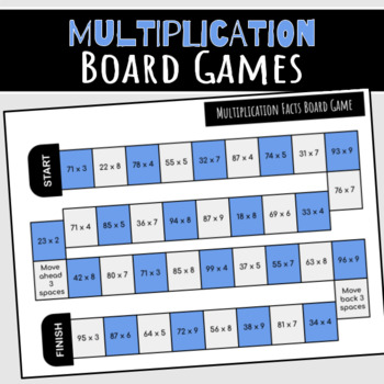 Preview of Multiply 2 Digit by 1 Digit Board Games {Multiplication Game}